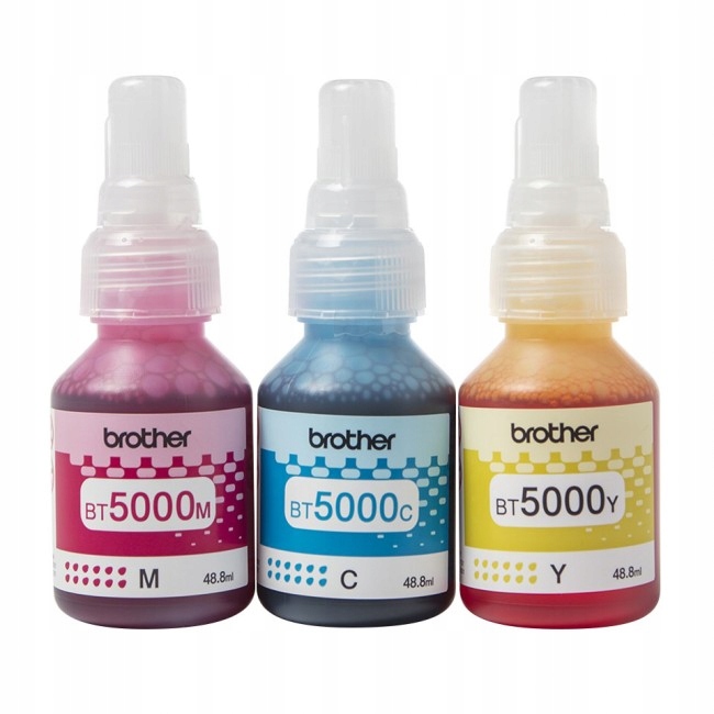 Atramentová kazeta Brother BT-5000 BT5000CLVAL červená (purpurová), modrá (azúrová), sada, žltá (žltá)